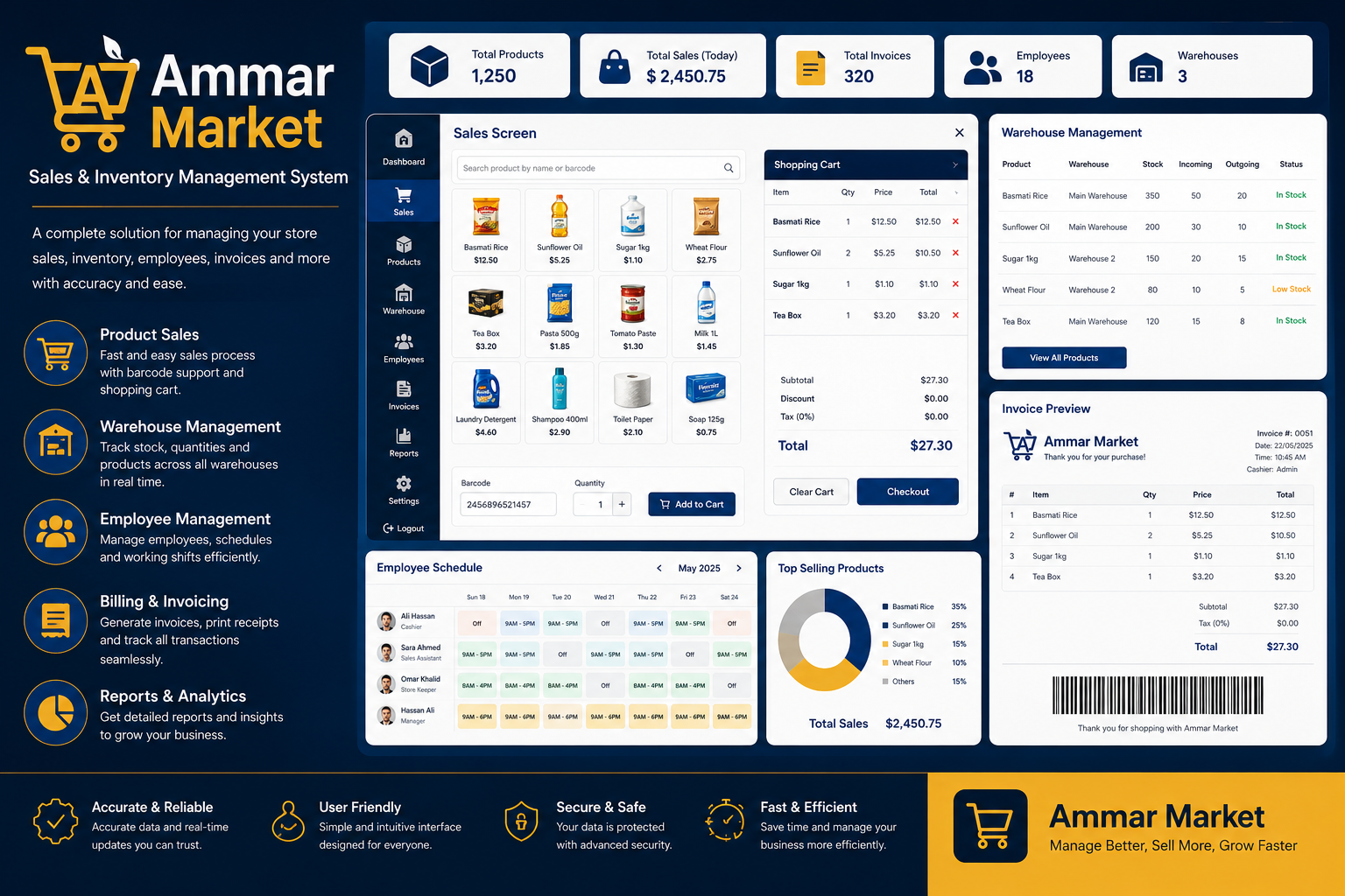 نظام إدارة متجر عمار